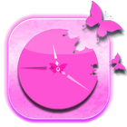 Pink Clock Widget icône