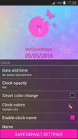 Pink Clock Widget capture d'écran 3