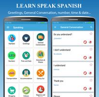 Learn Speak Spanish - Speaking capture d'écran 1