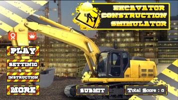 Excavator Construction Driving poster