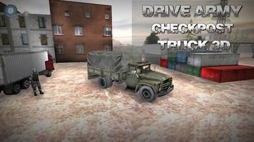 Army Truck Checkpost Drive 3D poster