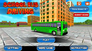 3D School Bus Driving Affiche