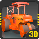 Road Roller Construction 3D Zeichen