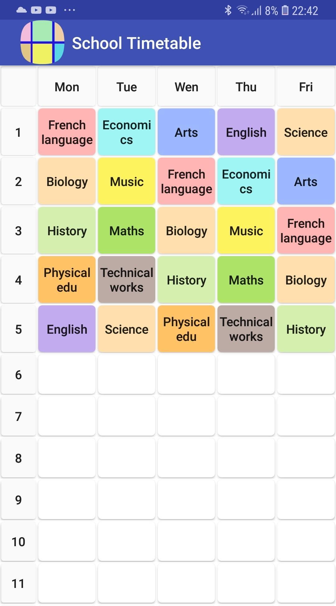 School Time Table