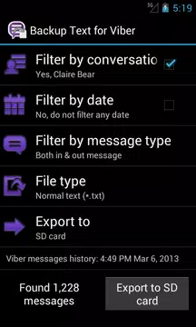 To chat to email export viber how Save all