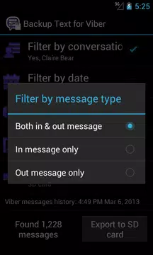 Extract viber chat