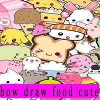 how to draw cute foods poster