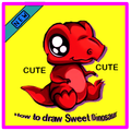 how to draw cute dinosaur