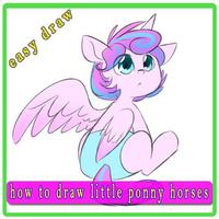 how to draw little ponny's plakat