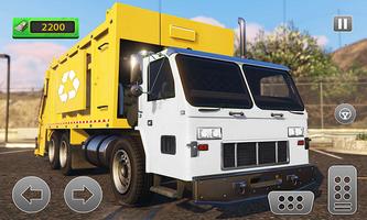 Road Sweeper Garbage Truck Sim Cartaz