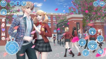 Anime School Girl Dating Sim Affiche