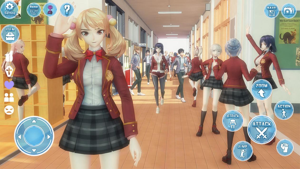 Anime School Girl Dating Sim ภาพหน้าจอ 2