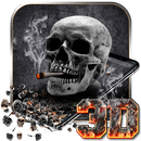 3D Smoke Skull Gravity Theme APK