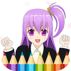 Anime Manga Coloring Book أيقونة