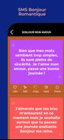 SMS Bonjour Romantique اسکرین شاٹ 2