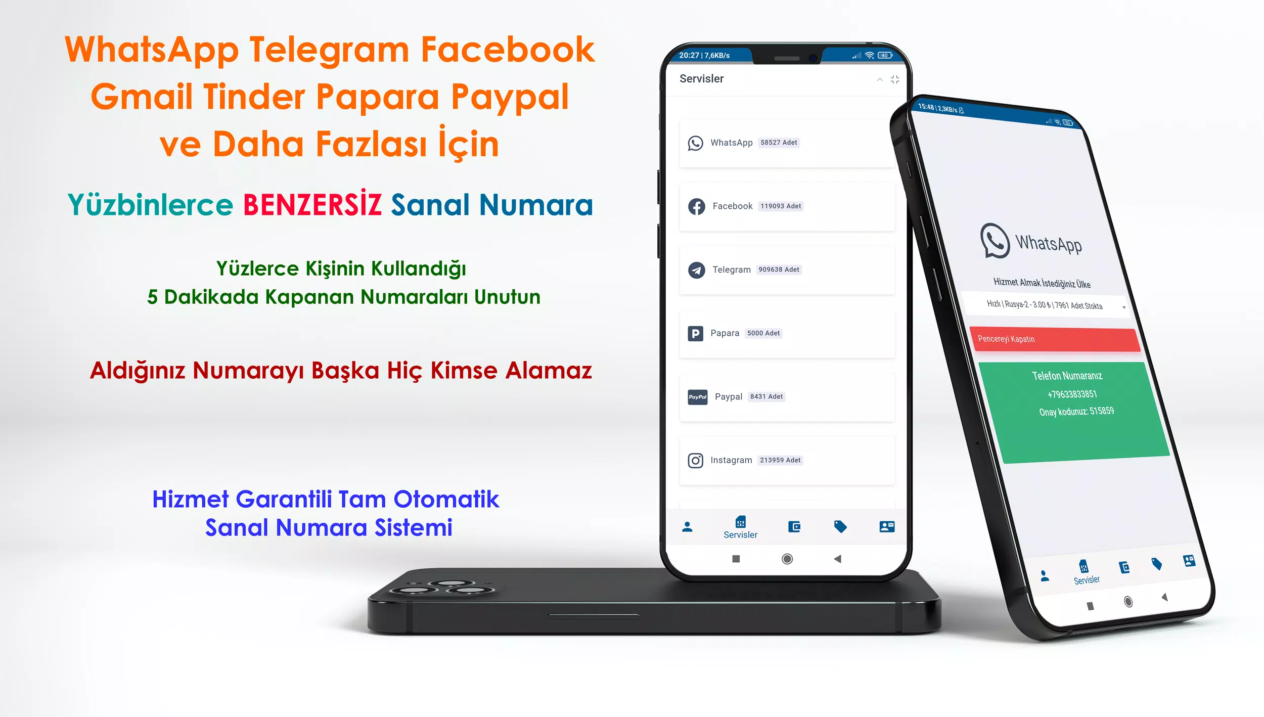 Android İndirme için WhatsApp Sanal Numara Alma - SanalSim APK