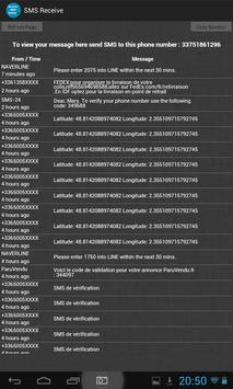 SMS Receive 截图 1