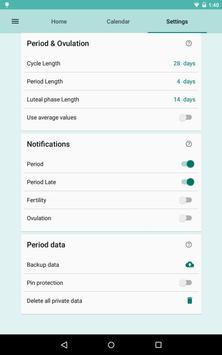 Period and Ovulation Tracker 截图 13