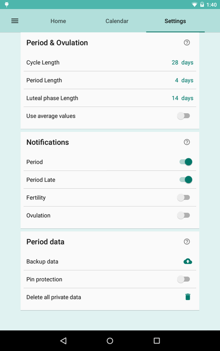 Period and Ovulation Tracker screenshot 13