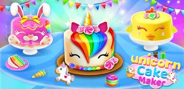 Unicornio Torta Horneando