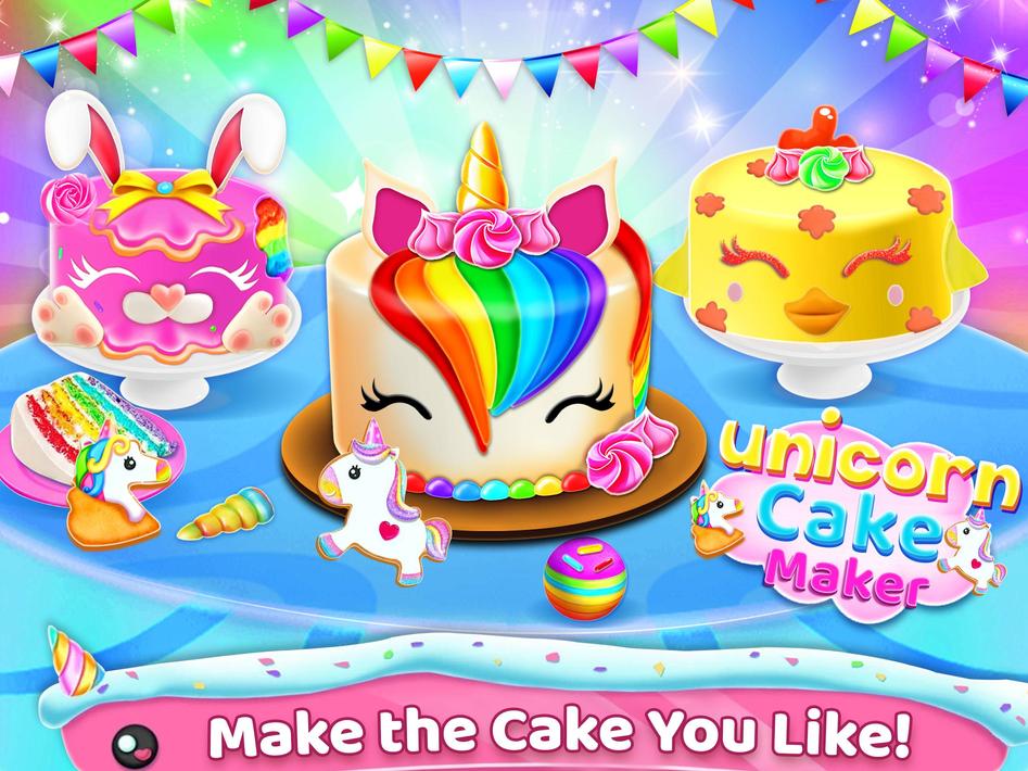 Unicorn Cake Baking Games poster