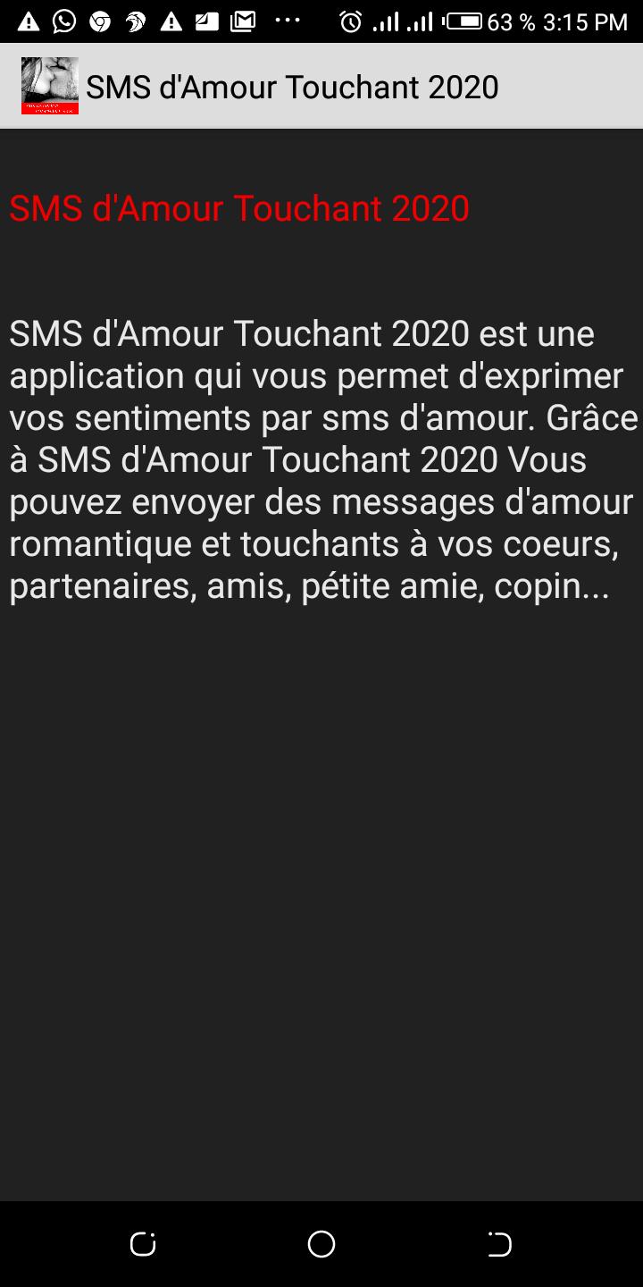 Sms D Amour Touchant 2020 For Android Apk Download