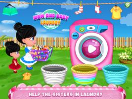 Mother Baby Care Laundry Day الملصق