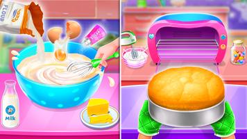 Sweet Bakery - Girls Cake Game اسکرین شاٹ 1
