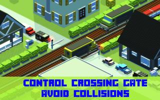 Poster Railroad crossing - Train cras