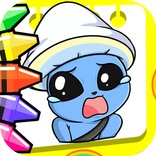 Smurf Cat Mushroom Coloring