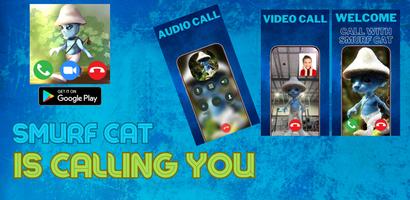 Smurf Cat Fake Call & Prank الملصق
