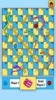 Snakes and Ladders Ludo Board Cartaz