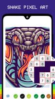 Adult Snake Pixel Coloring Art capture d'écran 2