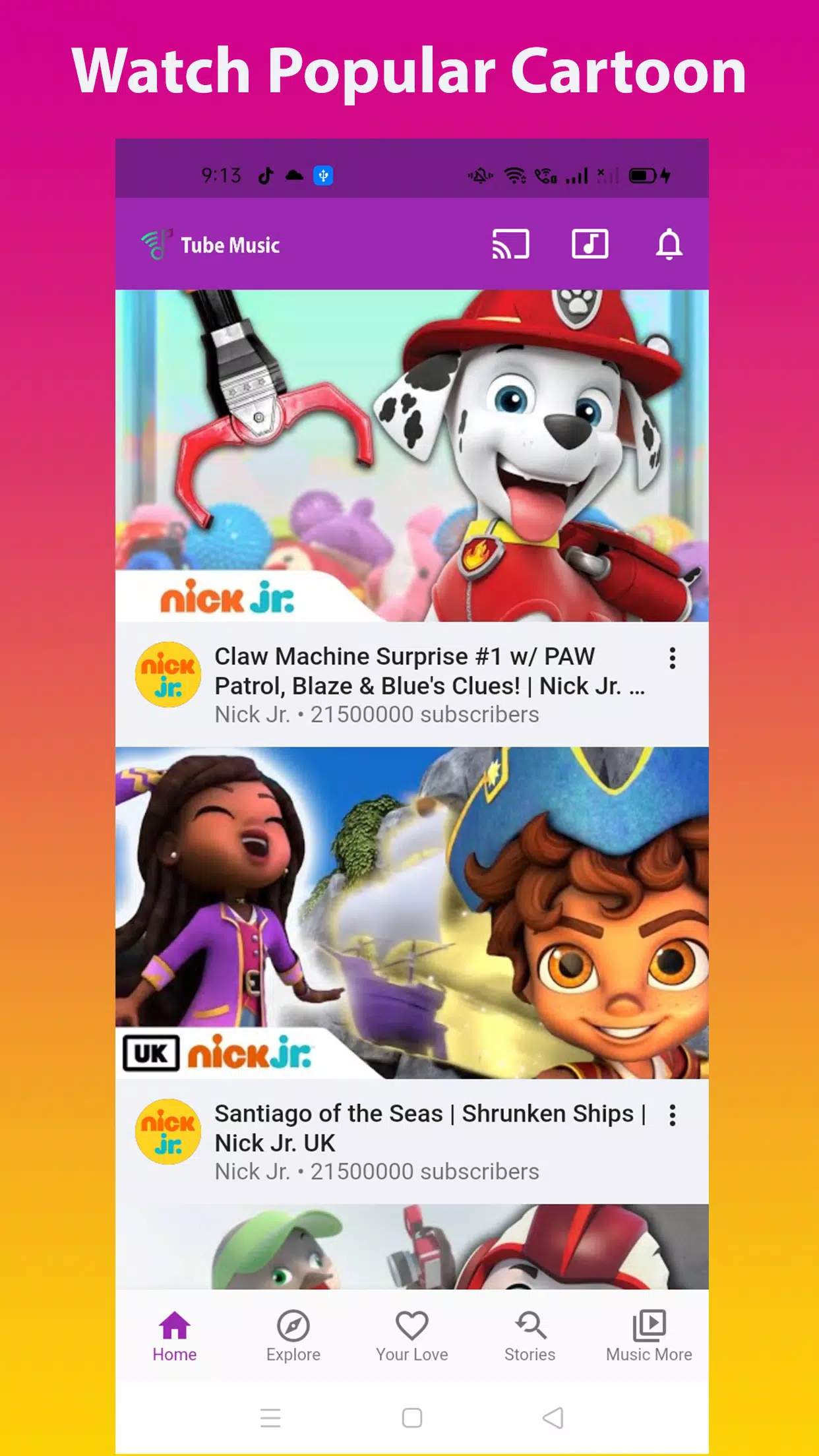 Tube: Cartoon Music & Video APK for Android Download