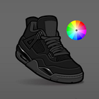 Sneakers Coloring Book. Fun icon