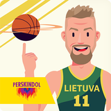 Mes už Lietuvą su PERSKINDOL Zeichen