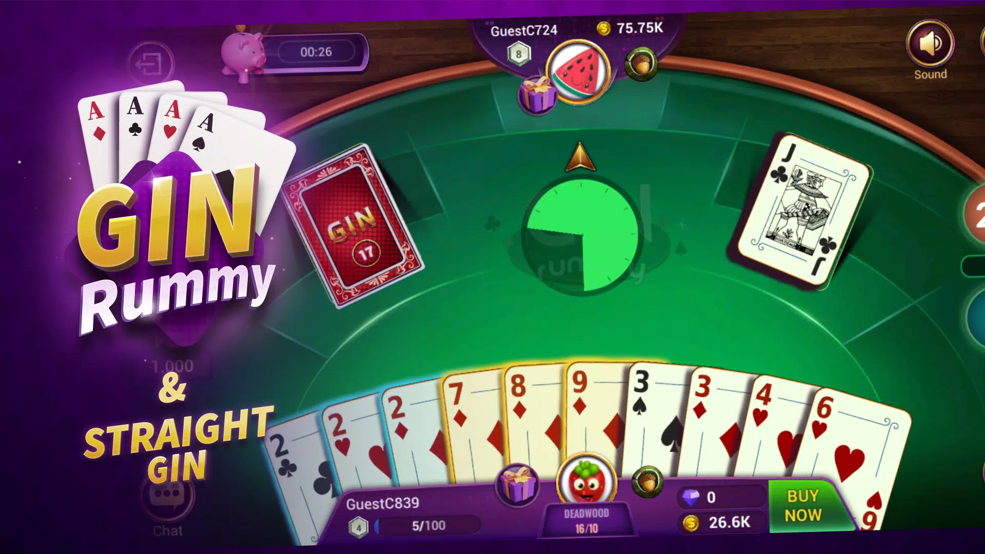 Gin Rummy - Online Card Game APK pour Android Télécharger