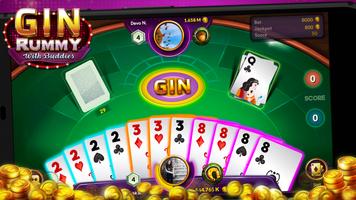 Gin Rummy - Online Free Card Game Affiche