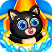 Kitty Pool Slide Fun