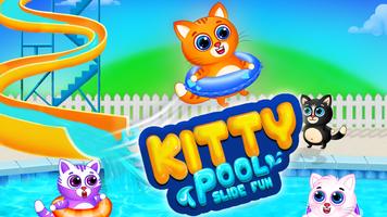 Kitty Pool Slide Fun Plakat