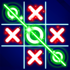 Tic Tac Toe Glow Xs et Os Zeichen