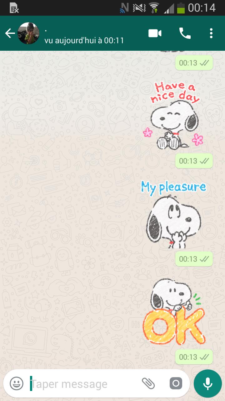 Snoopy Autocollants Pour Whatsapp Cartoon Stickers For Android