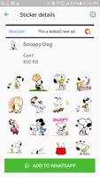 برنامه‌نما Snoopy Dog - Cute Puppy sticker عکس از صفحه