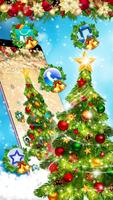 Sneeuw kerstboom thema-poster