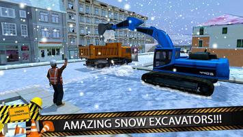 Snow Blower Truck- Heavy Excavator Snow Plow Affiche