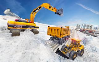 Snow Excavator Crane Simulator Ekran Görüntüsü 1