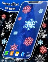 Snow on screen winter effect Affiche