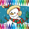 Cute Snowman Coloring Book