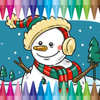 Cute Snowman Coloring Book icône