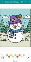 Cute Snowman Coloring Book Affiche